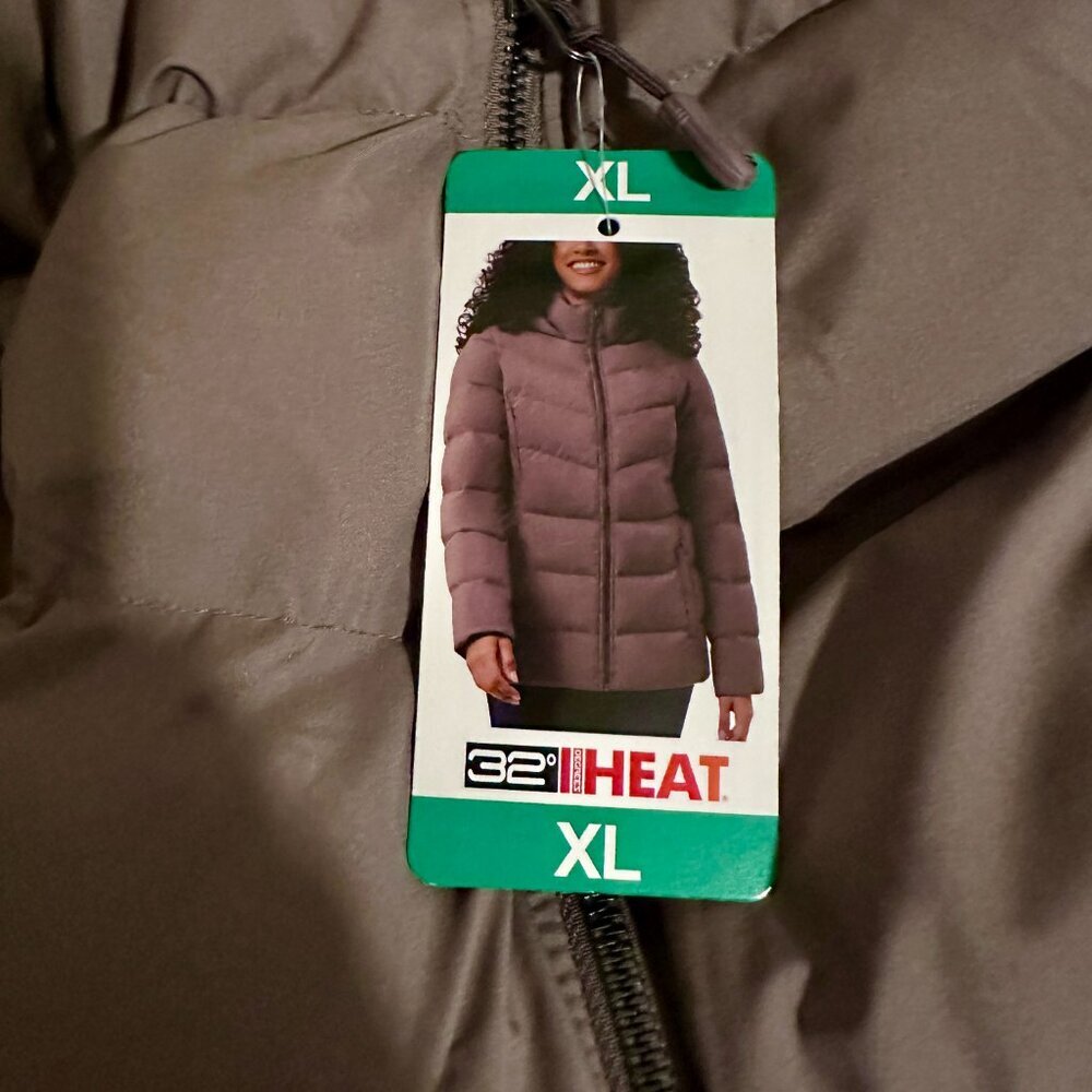 32 Degrees Women's Puffer Tech Jacket Size XL Lightweight Water Resistant (NEW) - Picture 8 of 16